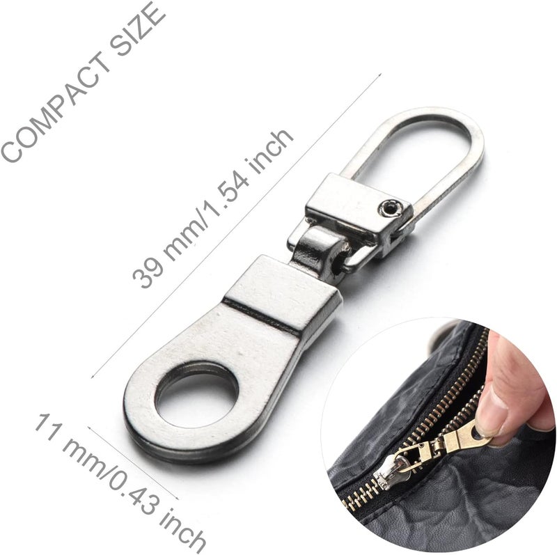 Mizeer Zipper Pull Replacement for Small Holes Zipper, Detachable Zipper Tab Repair for Clothing Jackets Boots Purse - Image 4